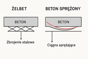 Porównanie Schematu Konstrukcyjnego Żelbetu I Betonu Sprężonego