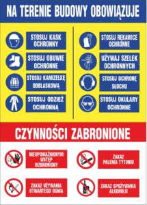 Tablica Informacyjna Dla Osób Odwiedzajacych Budowę